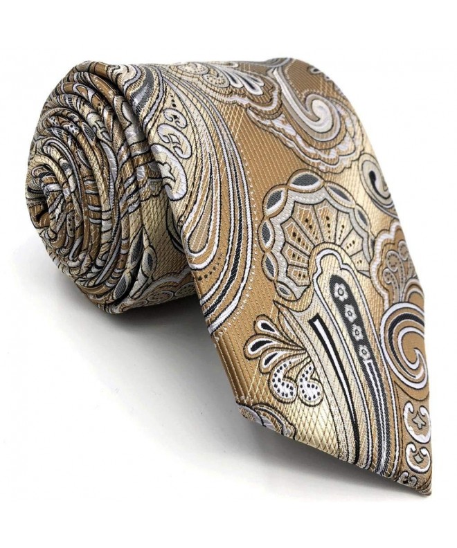 Shlax Golden Neckties Paisley Fashion
