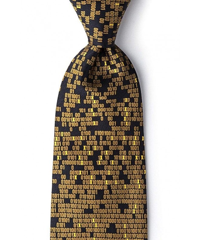 Black Silk Cyber Virus Necktie