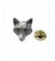 Pewter Fox Head Lapel Pin