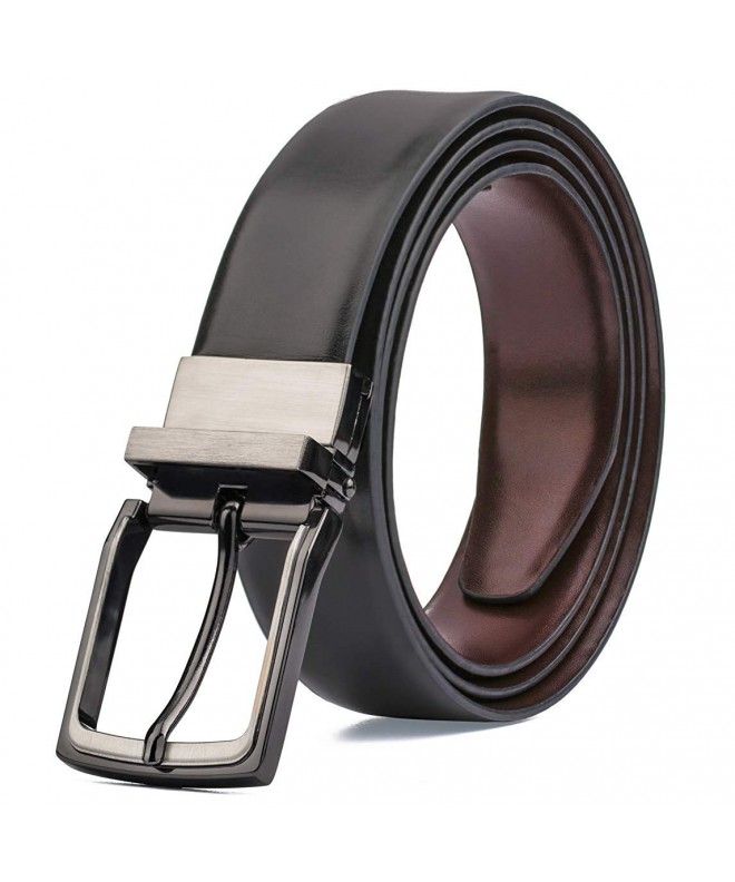 Genuine Leather Reversible Rotated Buckle