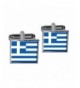 Greece Greek Flag Square Cufflink