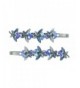 Butterflies Hairpins Decorated Crystals 5A86600 3blue