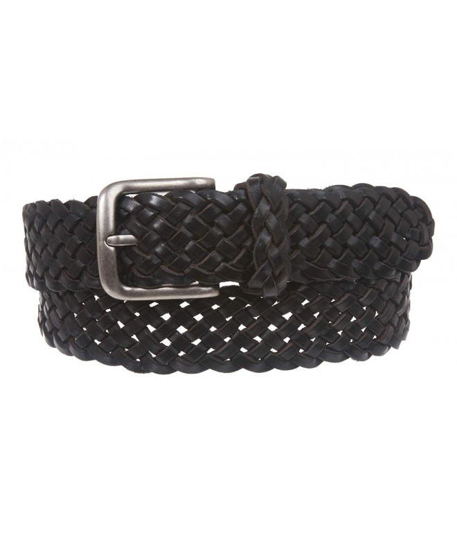 Womens Braided Woven Solid Leather
