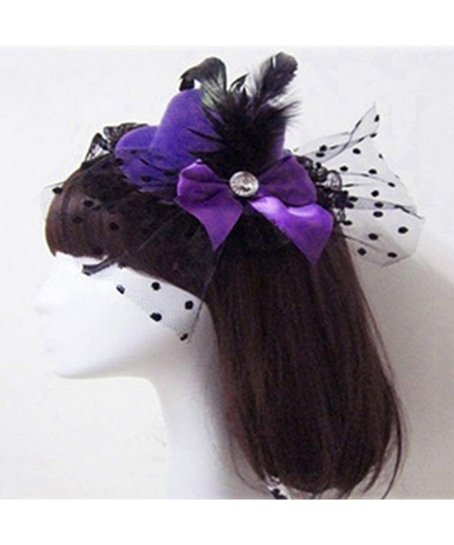 Polytree Womens Lace Feather Fascinators