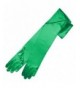 Ambers Satin Gloves Emerald Green