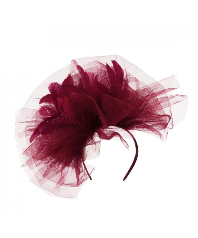 Tulle Couture Fascinator Burgundy OSFM