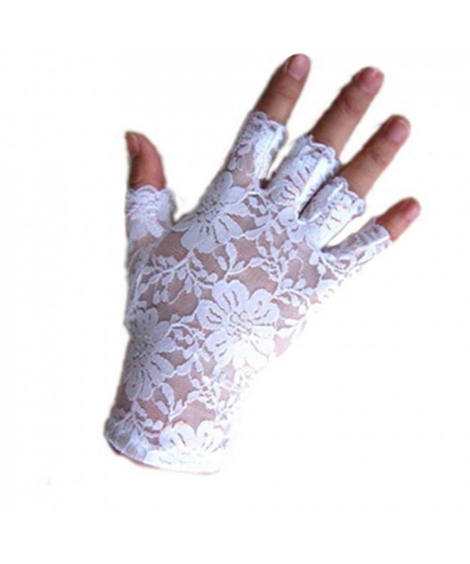 Jytrading Floral Mittens Fingerless Gloves