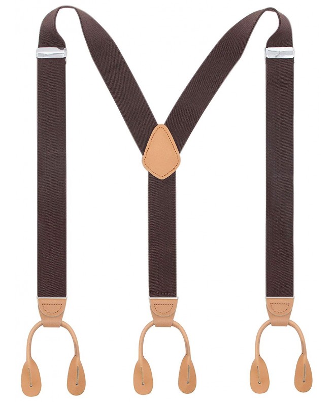Bioterti Genuine Leather Y Style Suspenders