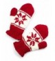 Womens Hand Knit Snowflake Mittens