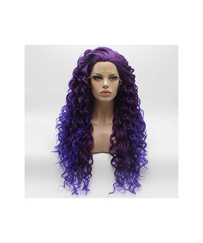 Lushy Curly Purple Friendly Synthetic