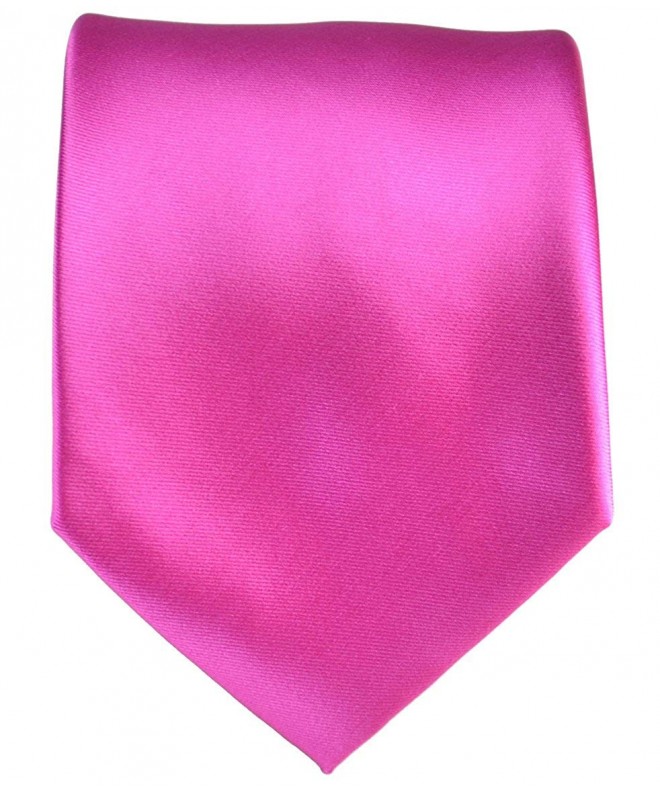 10 Ties Solid Pink Necktie