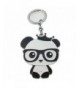 Letshopping Panda Hometown Keychain Black Glasses Panda