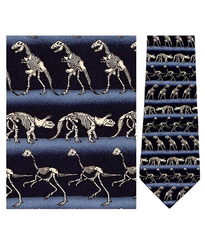 Mens Horizontal Dinosaur Skeltons Necktie