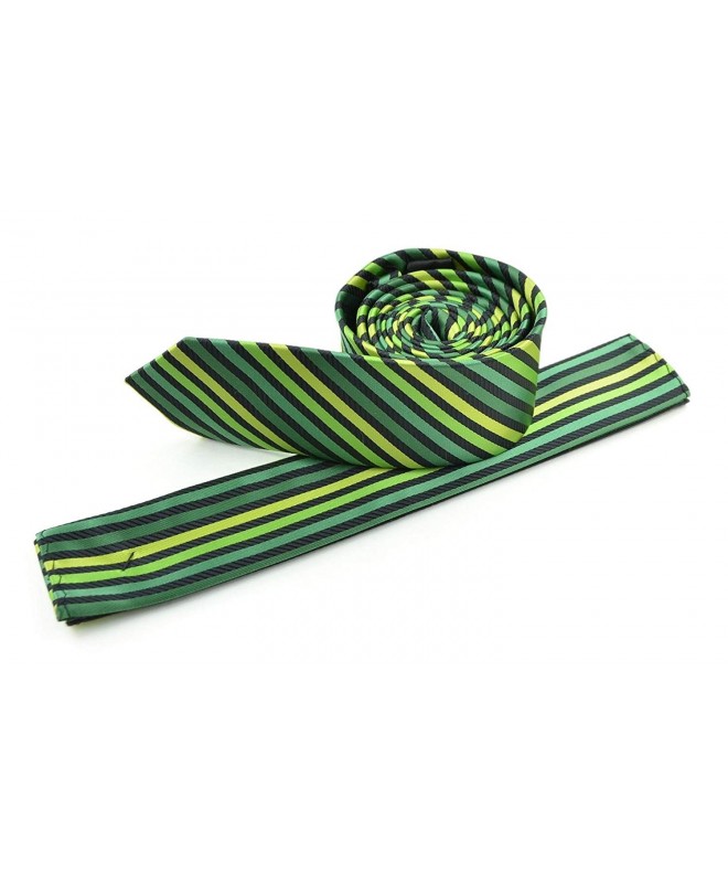 Moda Raza Slanted Fashion Neckties Green