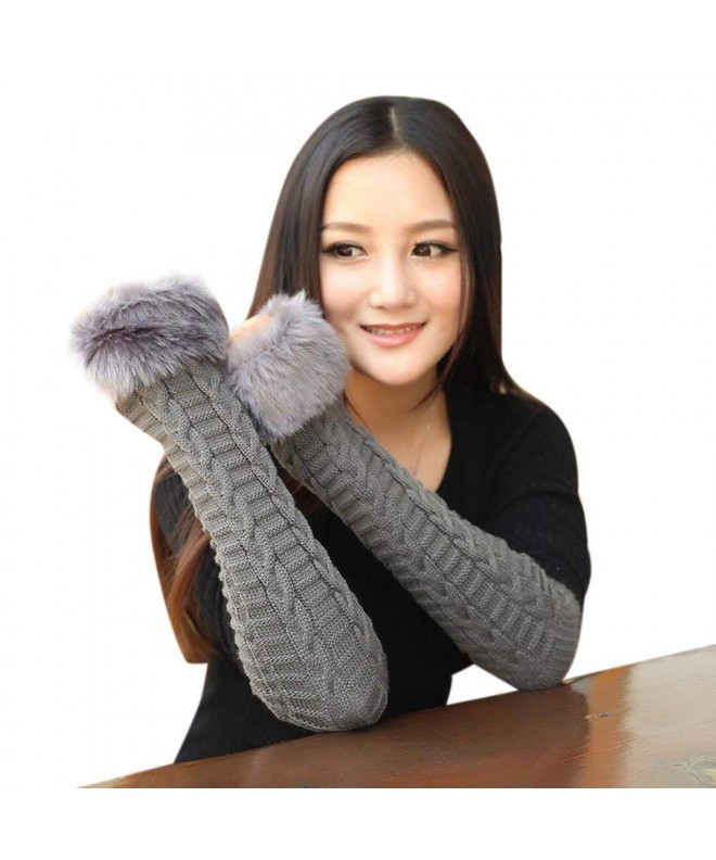 Winter Knitted Fingerless Gloves Mitten x