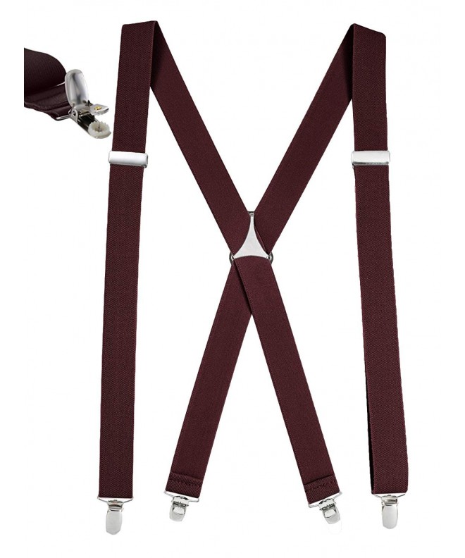 Mens Elastic Back Straight Suspenders