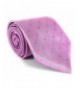Pink Silk Necktie Light Polka